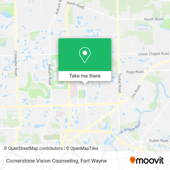 Cornerstone Vision Counseling map