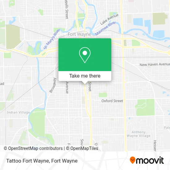 Tattoo  Fort Wayne map
