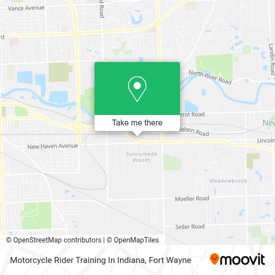 Motorcycle Rider Training In Indiana map