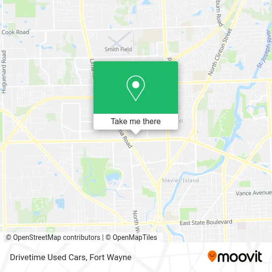 Drivetime Used Cars map