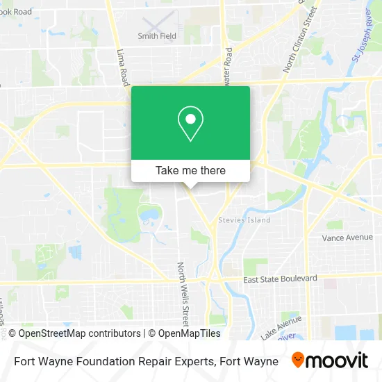 Fort Wayne Foundation Repair Experts map