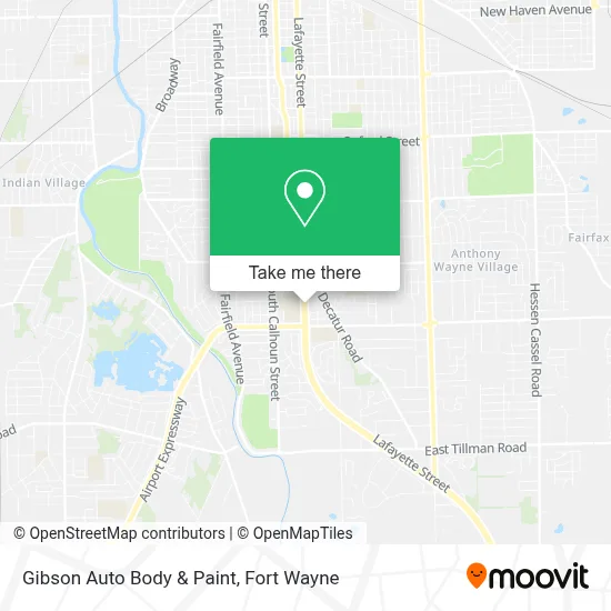 Gibson Auto Body & Paint map