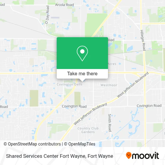 Shared Services Center Fort Wayne map