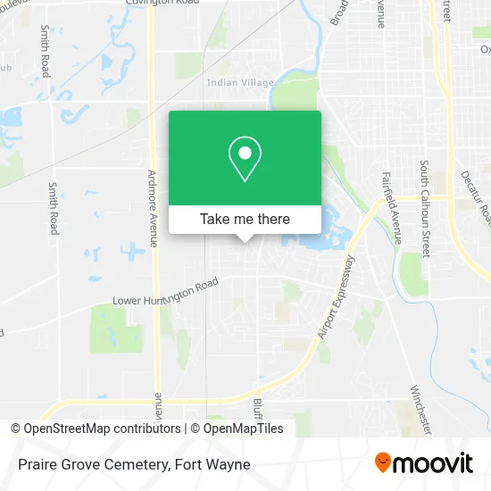Praire Grove Cemetery map
