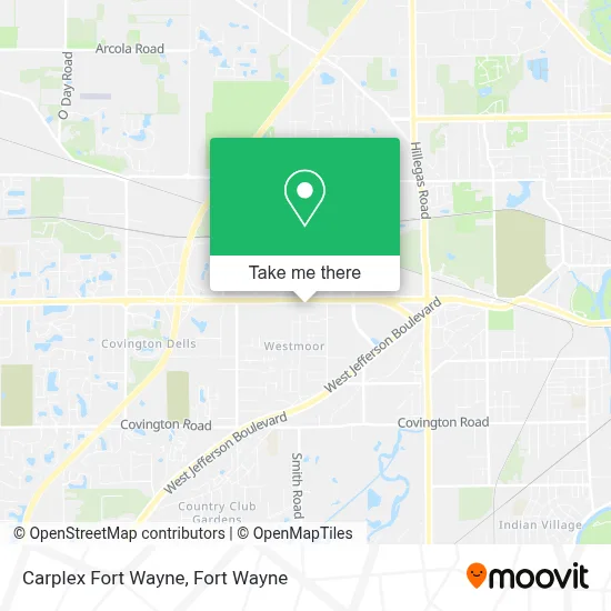 Carplex Fort Wayne map