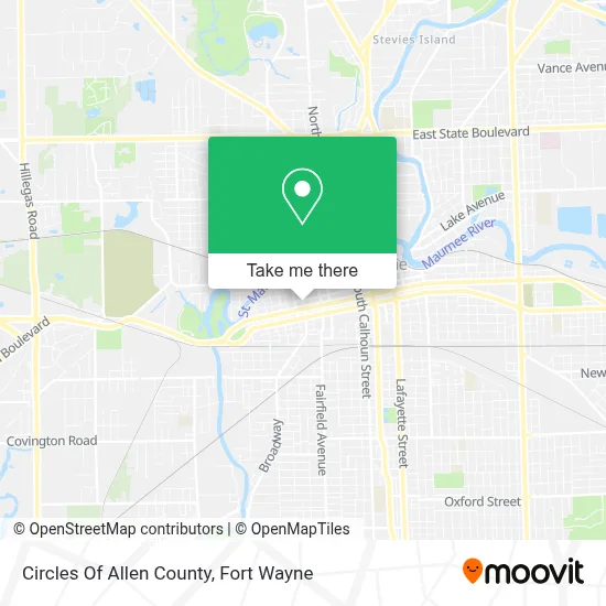 Circles Of Allen County map