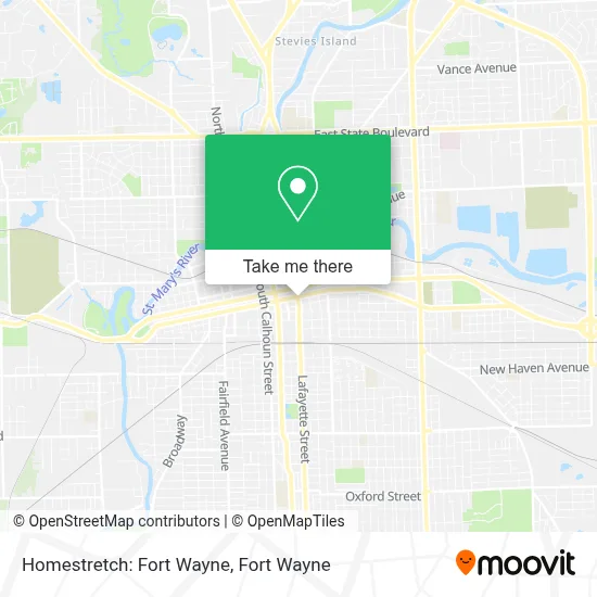 Homestretch: Fort Wayne map