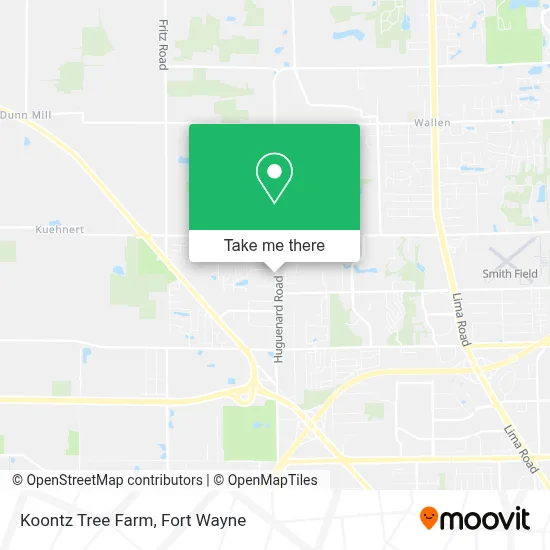Koontz Tree Farm map