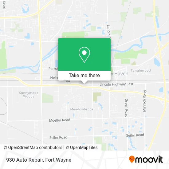 930 Auto Repair map