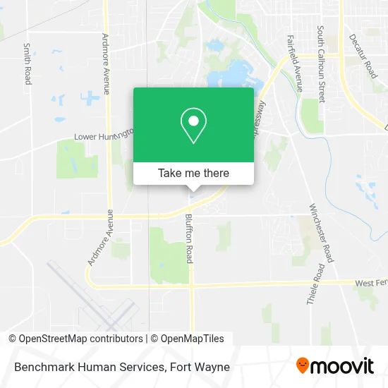 Benchmark Human Services map