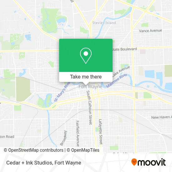 Cedar + Ink Studios map