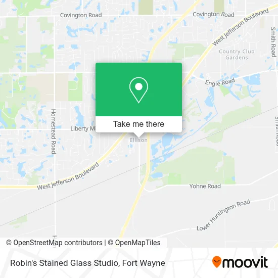 Robin's Stained Glass Studio map