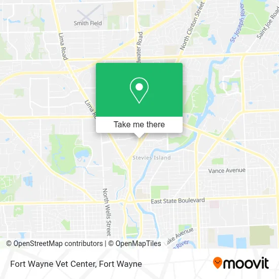 Fort Wayne Vet Center map