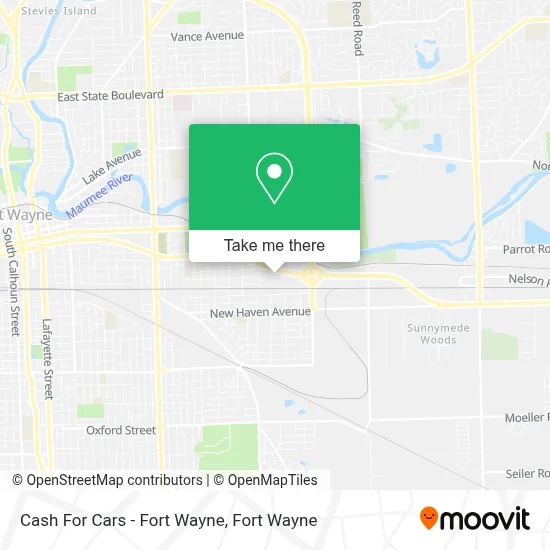 Cash For Cars - Fort Wayne map