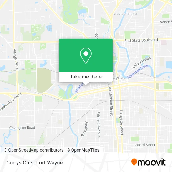 Currys Cuts map