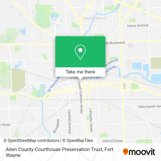 Allen County Courthouse Preservation Trust map