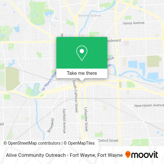 Alive Community Outreach - Fort Wayne map