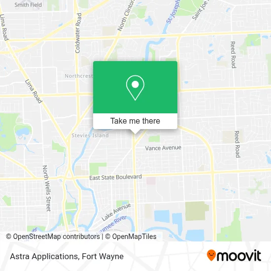 Astra Applications map