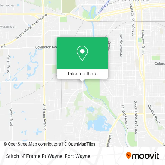 Stitch N' Frame Ft Wayne map