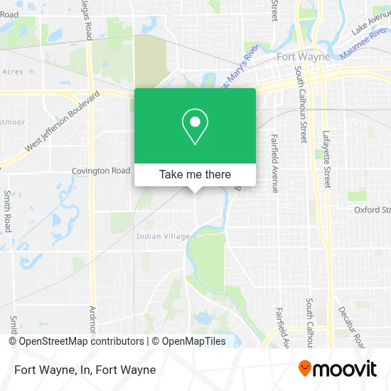 Fort Wayne, In map