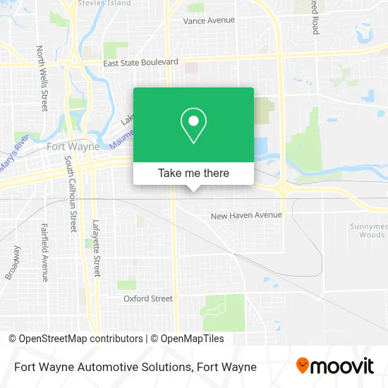 Fort Wayne Automotive Solutions map
