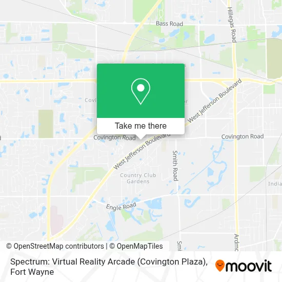 Spectrum: Virtual Reality Arcade (Covington Plaza) map