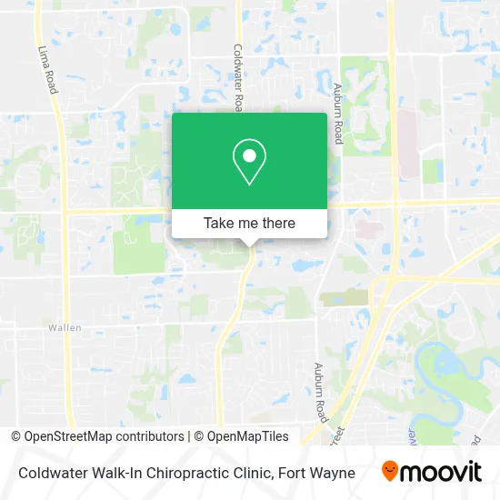 Coldwater Walk-In Chiropractic Clinic map