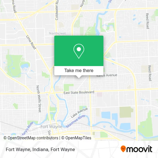 Fort Wayne, Indiana map