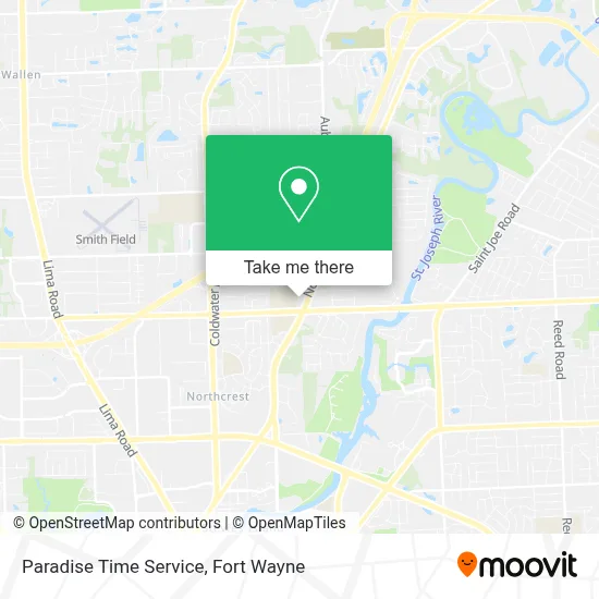 Paradise Time Service map