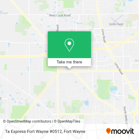Ta Express Fort Wayne #0512 map