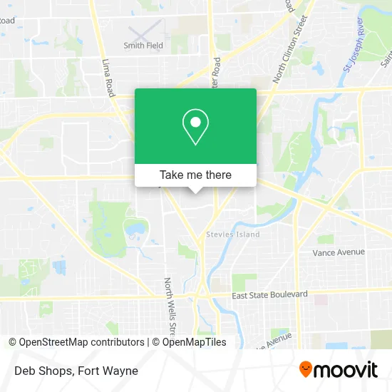 Deb Shops map
