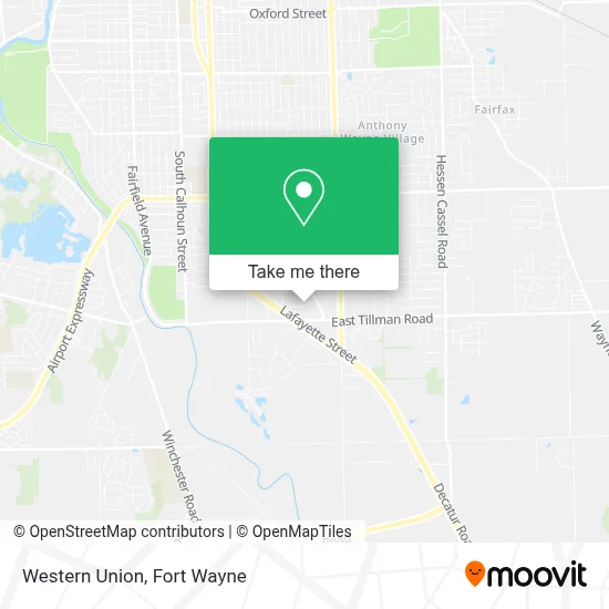 Western Union map