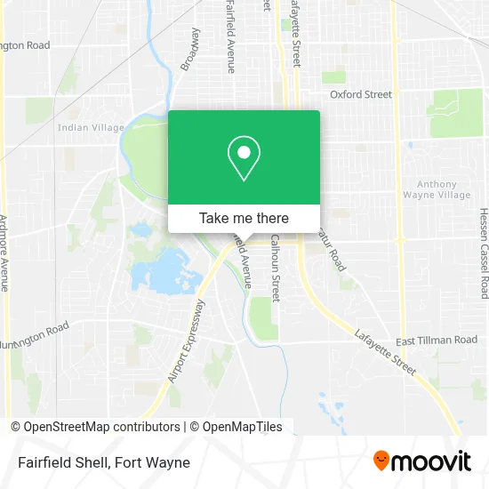 Fairfield Shell map