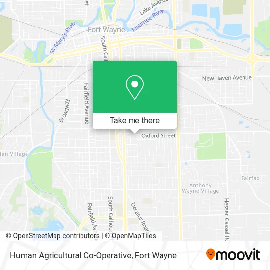 Human Agricultural Co-Operative map