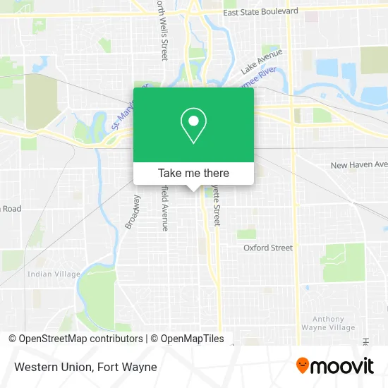 Western Union map