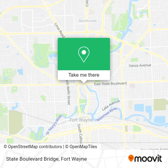 State Boulevard Bridge map
