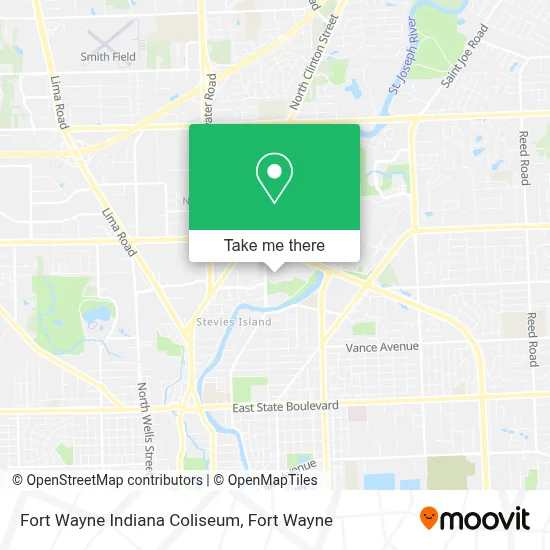 Fort Wayne Indiana Coliseum map