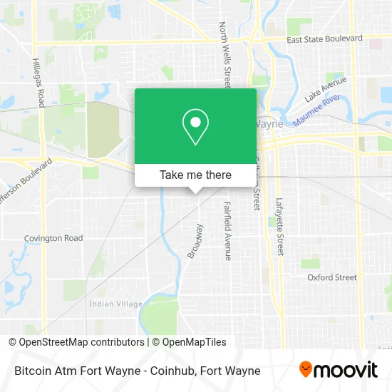 Bitcoin Atm Fort Wayne - Coinhub map
