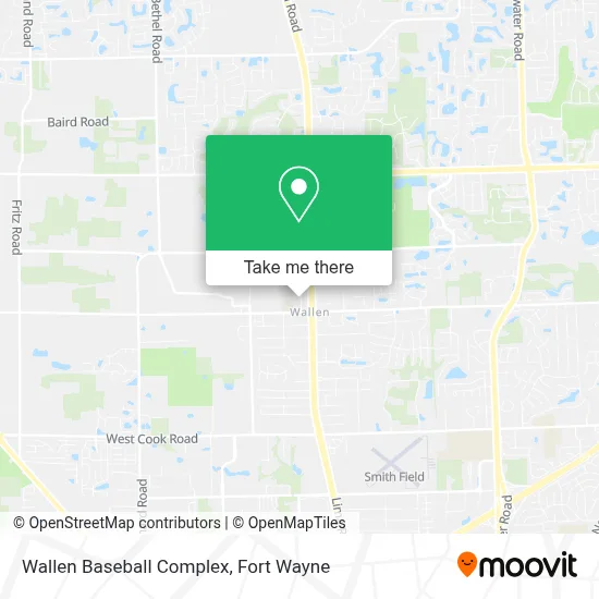 Wallen Baseball Complex map