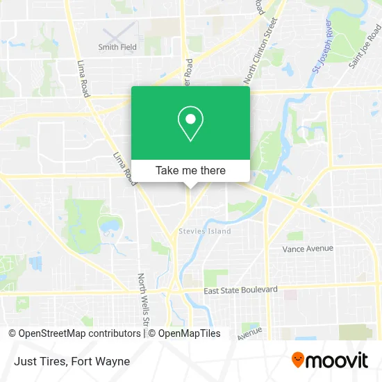 Just Tires map