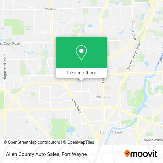 Allen County Auto Sales map