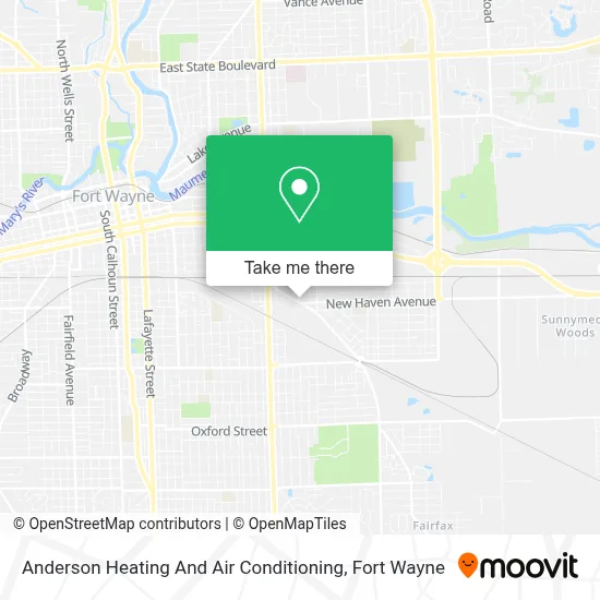 Anderson Heating And Air Conditioning map
