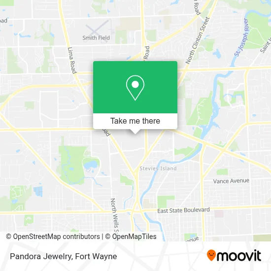 Pandora Jewelry map
