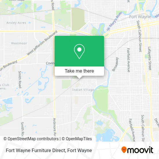 Fort Wayne Furniture Direct map