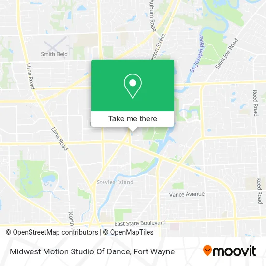 Midwest Motion Studio Of Dance map