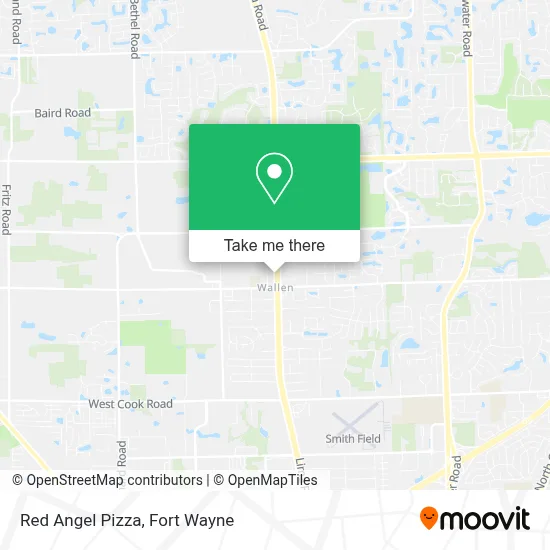 Red Angel Pizza map