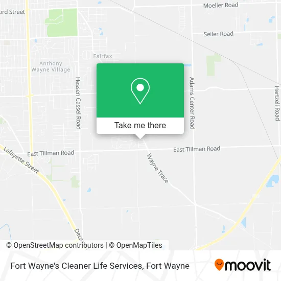 Fort Wayne's Cleaner Life Services map