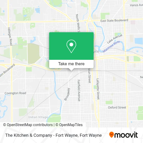 The Kitchen & Company - Fort Wayne map