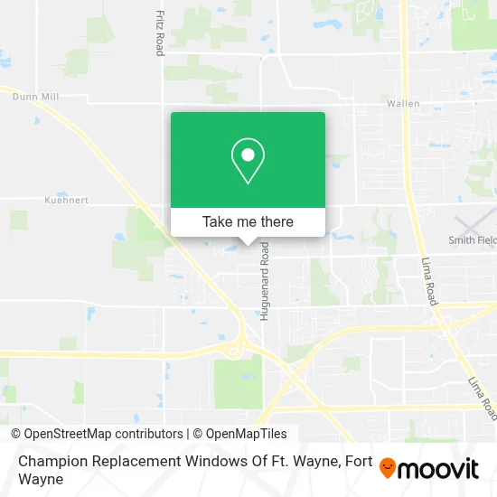 Champion Replacement Windows Of Ft. Wayne map