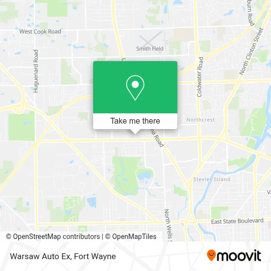 Warsaw Auto Ex map